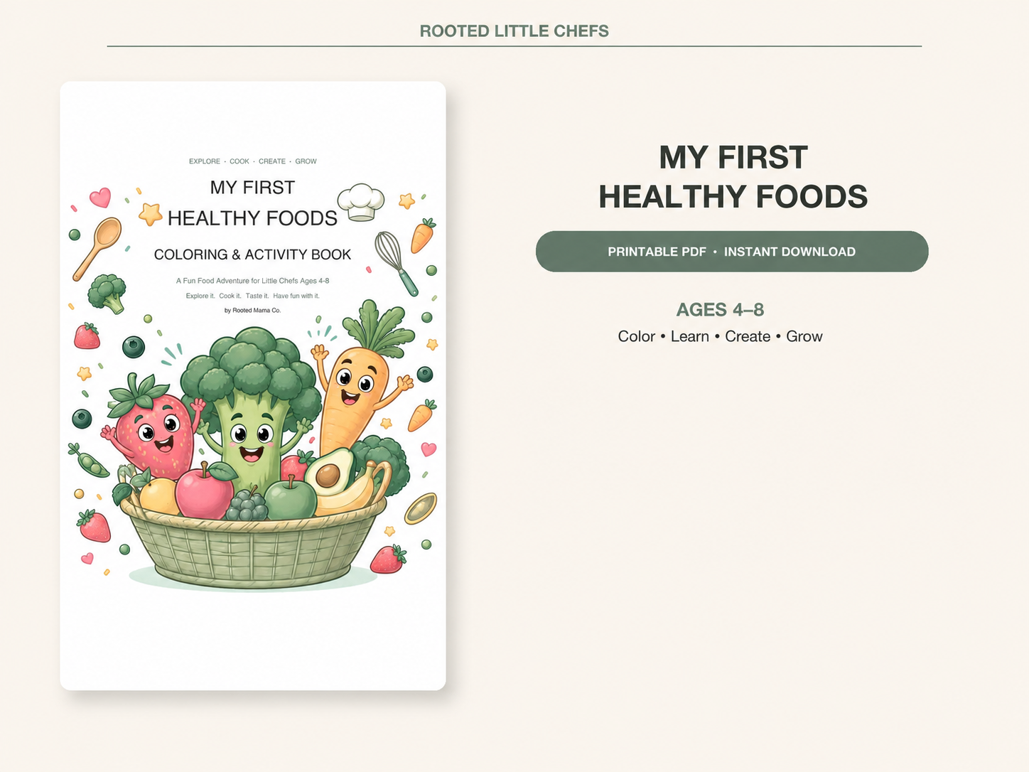 My First Healthy Foods Coloring Activity Book cover