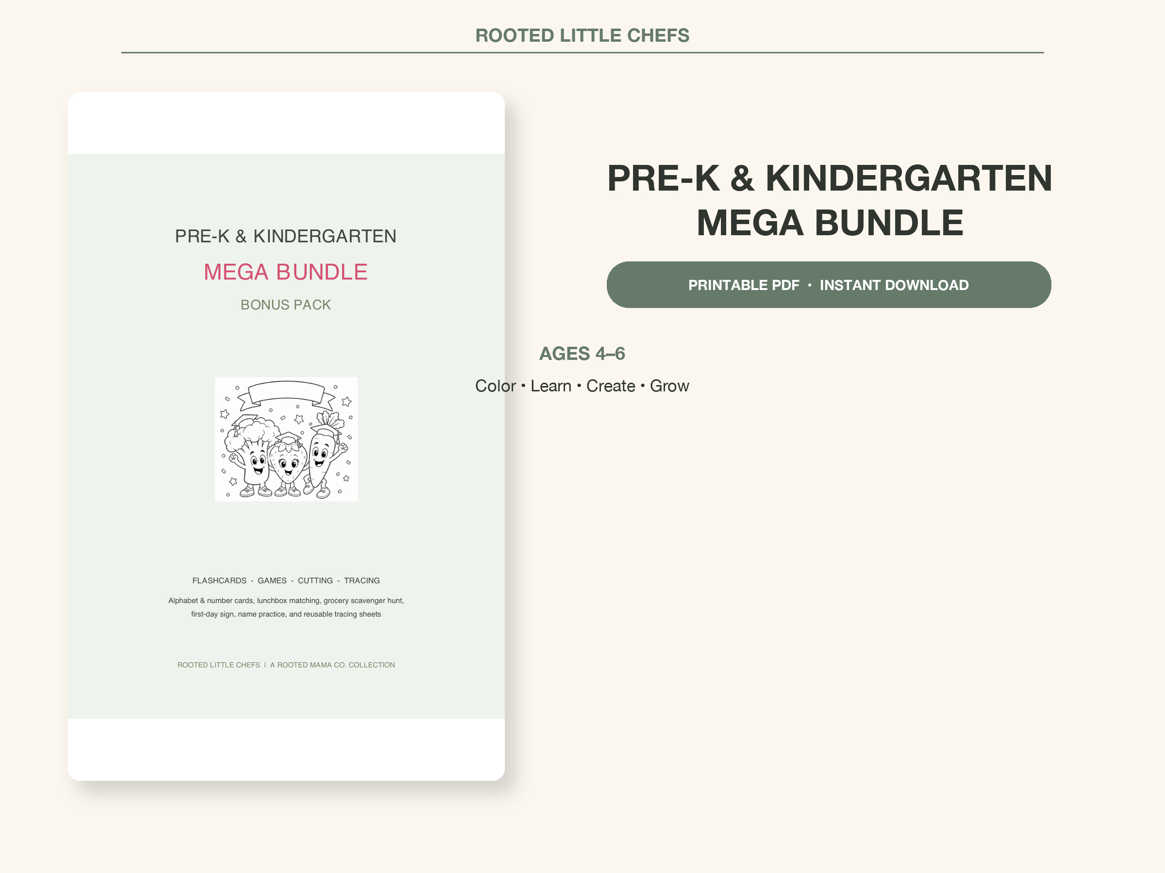 Pre-K & Kindergarten Learning Mega Bundle cover